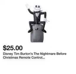 Five Below Disney Tim Burton's The Nightmare Before Christmas Remote Control Inflatable Jack Skellington offer