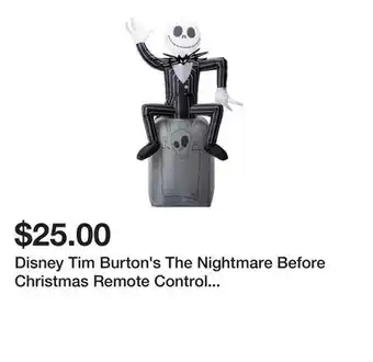 Five Below Disney Tim Burton's The Nightmare Before Christmas Remote Control Inflatable Jack Skellington offer