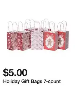 Five Below Holiday Gift Bags 7-count offer