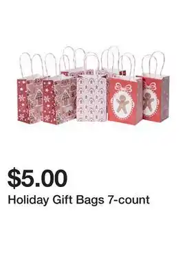 Five Below Holiday Gift Bags 7-count offer