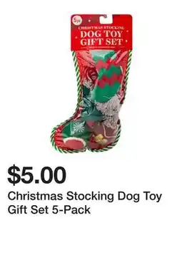 Five Below Christmas Stocking Dog Toy Gift Set 5-Pack offer