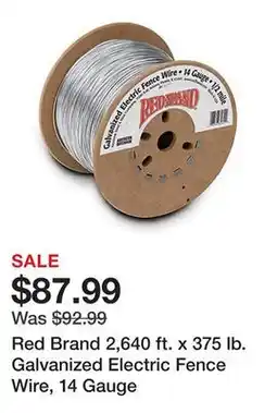 Tractor Supply Company Red Brand 2,640 ft. x 375 lb. Galvanized Electric Fence Wire, 14 Gauge offer