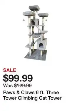 Tractor Supply Company Paws & Claws 6 ft. Three Tower Climbing Cat Tower offer