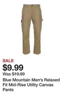 Tractor Supply Company Blue Mountain Men's Relaxed Fit Mid-Rise Utility Canvas Pants offer