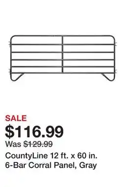Tractor Supply Company CountyLine 12 ft. x 60 in. 6-Bar Corral Panel, Gray offer