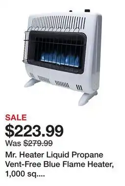 Tractor Supply Company Mr. Heater Liquid Propane Vent-Free Blue Flame Heater, 1,000 sq. ft., 30,000 BTU offer