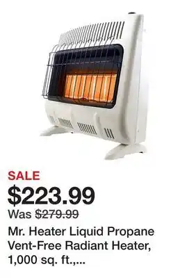 Tractor Supply Company Mr. Heater Liquid Propane Vent-Free Radiant Heater, 1,000 sq. ft., 30,000 BTU offer
