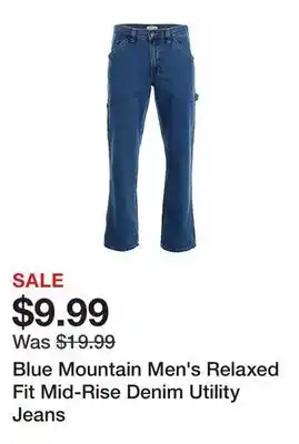 Tractor Supply Company Blue Mountain Men's Relaxed Fit Mid-Rise Denim Utility Jeans offer