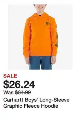 Tractor Supply Company Carhartt Boys' Long-Sleeve Graphic Fleece Hoodie offer
