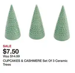 Marshalls CUPCAKES & CASHMERE Set Of 3 Ceramic Trees offer