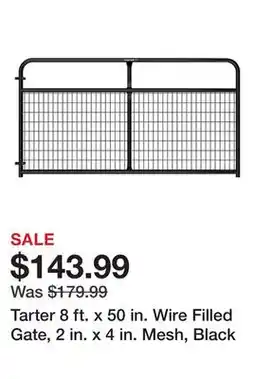 Tractor Supply Company Tarter 8 ft. x 50 in. Wire Filled Gate, 2 in. x 4 in. Mesh, Black offer
