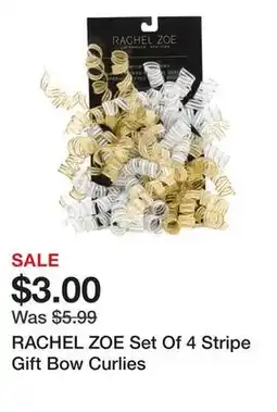Marshalls RACHEL ZOE Set Of 4 Stripe Gift Bow Curlies offer