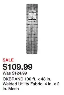 Tractor Supply Company OKBRAND 100 ft. x 48 in. Welded Utility Fabric, 4 in. x 2 in. Mesh offer
