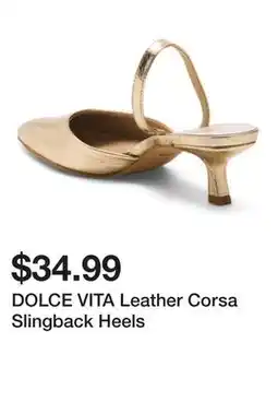 Marshalls DOLCE VITA Leather Corsa Slingback Heels offer