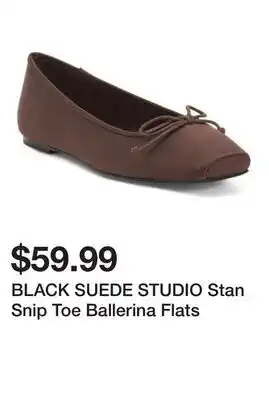 Marshalls BLACK SUEDE STUDIO Stan Snip Toe Ballerina Flats offer