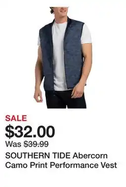 Marshalls SOUTHERN TIDE Abercorn Camo Print Performance Vest offer