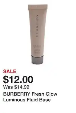 Marshalls BURBERRY Fresh Glow Luminous Fluid Base offer
