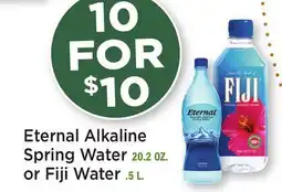 Heinen's Eternal Alkaline Spring Water 20.2 OZ. or Fiji Water .5 L offer