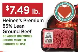 Heinen's Heinen's Premium 85% Lean Ground Beef offer