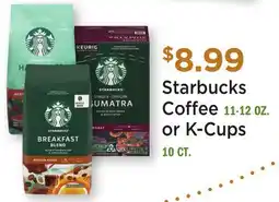 Heinen's Starbucks Coffee 11-12 OZ. or K-Cups 10 CT offer