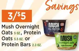Heinen's Mush Overnight Oats 5 OZ., Protein Oats 5.5 OZ. or Protein Bars 2.3 OZ offer