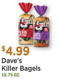 Heinen's Dave's Killer Bagels offer