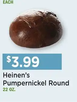 Heinen's Heinen's Pumpernickel Round offer