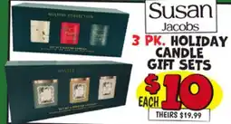 Ollie's SUSAN 3 PK. HOLIDAY CANDLE GIFT SETS offer