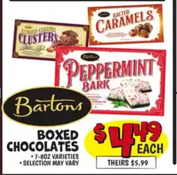 Ollie's Bartons BOXED CHOCOLATES offer