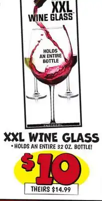 Ollie's XXL WINE GLASS offer
