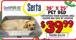 Ollie's SERTA PET BED offer