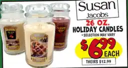 Ollie's Susan Jacobs HOLIDAY CANDLES offer
