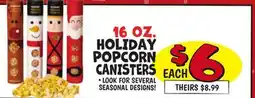 Ollie's HOLIDAY POPCORN CANISTERS offer