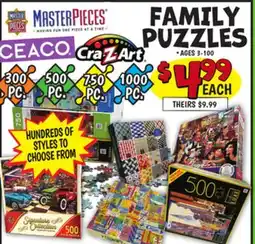 Ollie's FAMILY PUZZLES offer