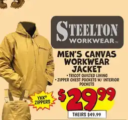 Ollie's MEN'S CANVAS WORKWEAR JACKET offer