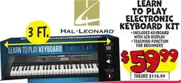 Ollie's HAL LEONARD LEARN TO PLAY ELECTRONIC KEYBOARD KIT offer