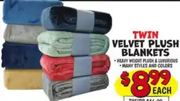 Ollie's TWIN Velvet Plush Blankets offer
