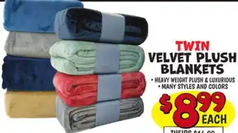 Ollie's TWIN Velvet Plush Blankets offer