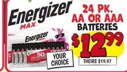 Ollie's ENERGIZER BATTERIES offer