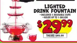 Ollie's LIGHTED DRINK FOUNTAIN offer