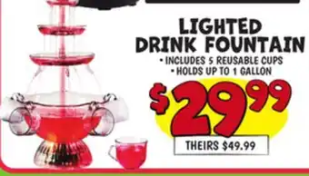 Ollie's LIGHTED DRINK FOUNTAIN offer