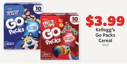 Fareway Kellogg's Go Packs Cereal offer