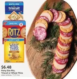 Fareway Party Size Ritz, Triscuit or Wheat Thins offer