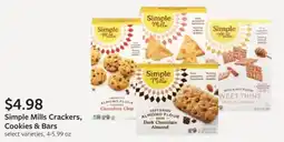 Fareway Simple Mills Crackers, Cookies & Bars offer