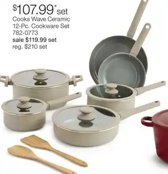 JC Penney Cooks Wave Ceramic 12-Pc. Cookware Set offer