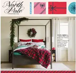 JC Penney North Pole Trading Co. Faux Mink-To-Sherpa Full/ Queen Comforter offer