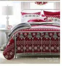 JC Penney Novelty Stripe North Pole Trading Co. Full/Queen Quilt Set offer