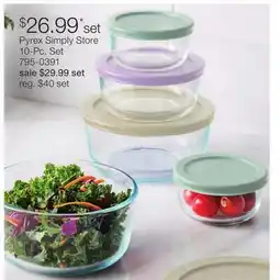 JC Penney Pyrex Simply Store 10-Pc. Set offer