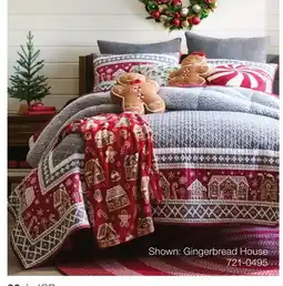 JC Penney Gingerbread House North Pole Trading Co. Full/Queen Quilt Set offer
