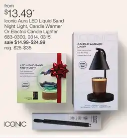 JC Penney Iconic Aura LED Liquid Sand Night Light, Candle Warmer Or Electric Candle Lighter offer